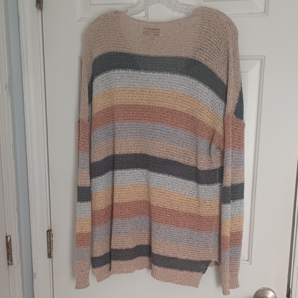 Knox Rose Earthy Tones V-Neck Sweater - Picture 6 of 6